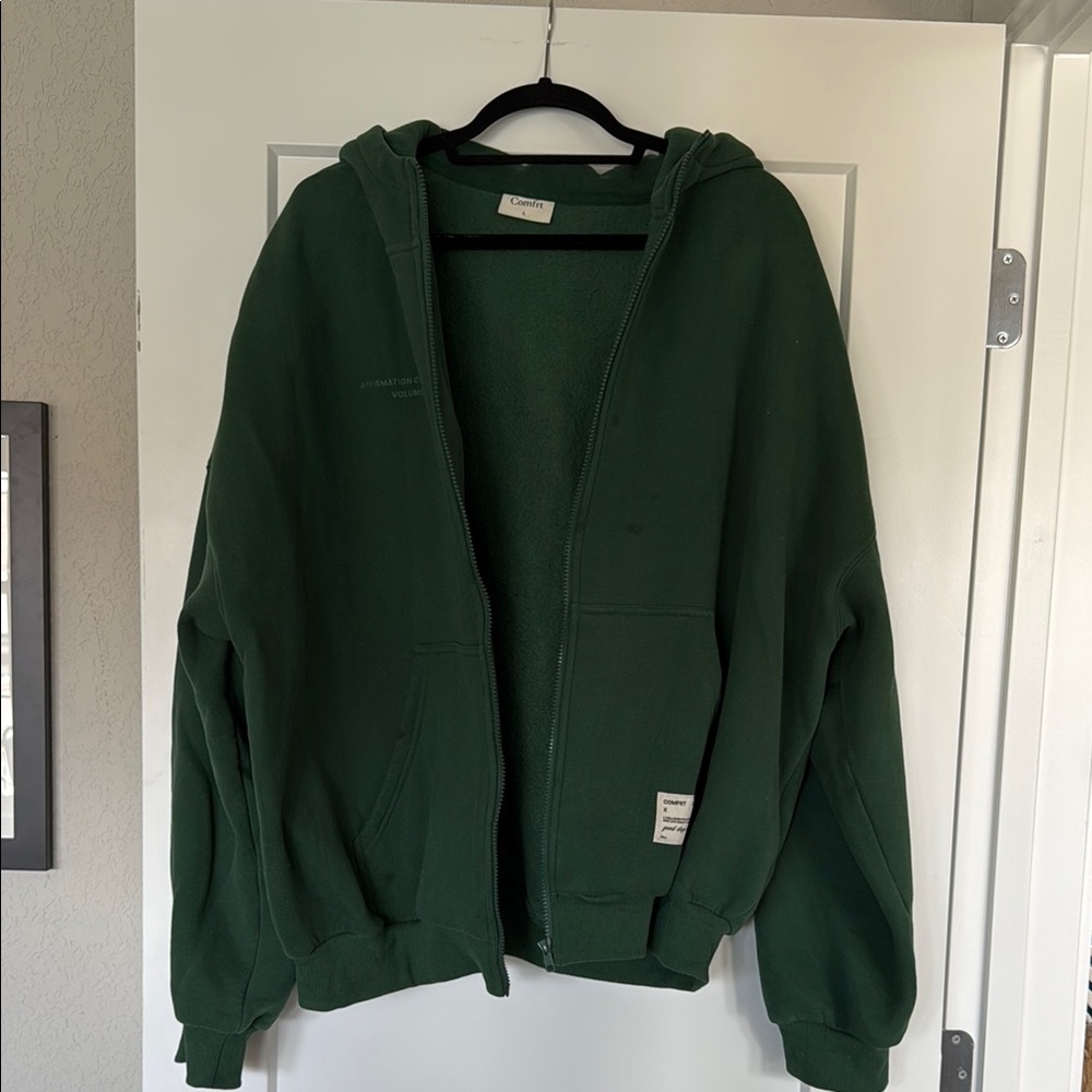 Green Zip-Up Hoodie
